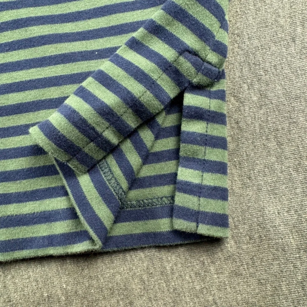 Polo Ralph Lauren Mens XL Pima Soft Touch Striped Polo Shirt Green Navy Blue